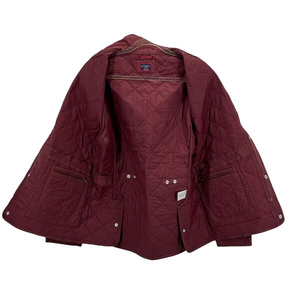 FAHERTY Reversible Surplus Bomber Corduroy Sherpa Jacket Maroon Pockets SZ S - Picture 11 of 12